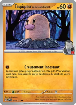 Carte Pokémon Taupiqueur de la Team Rocket 100 — Héros Transcendants