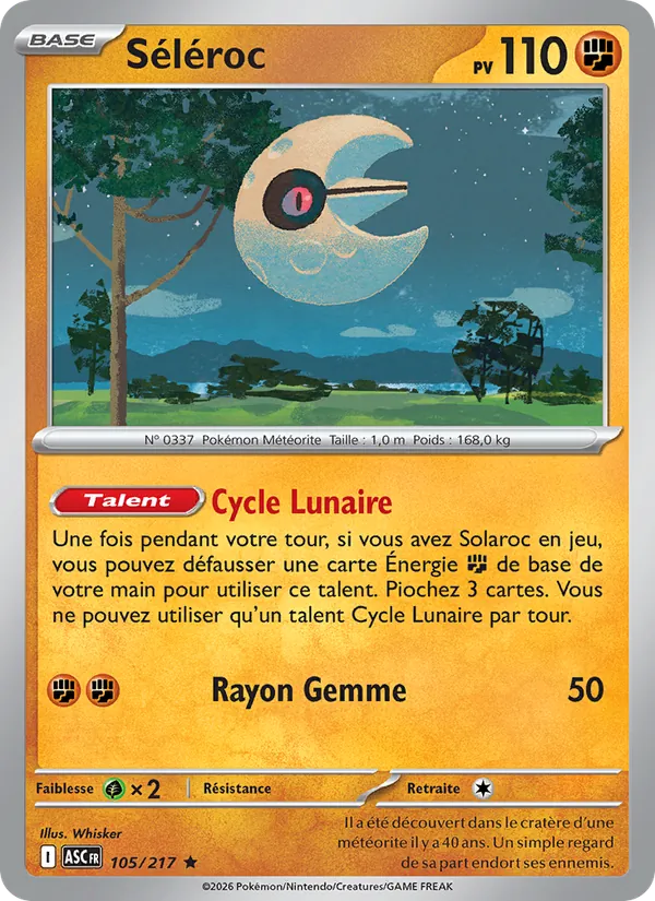 Carte Pokémon Séléroc 105/217 de l'extension Héros Transcendants