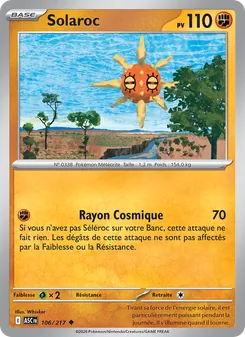 Carte Pokémon Solaroc 106 — Héros Transcendants