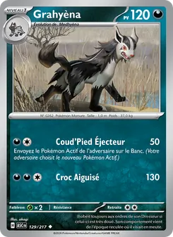Carte Pokémon Grahyèna 129 — Héros Transcendants