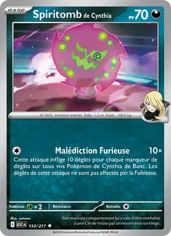 Carte Pokémon Spiritomb de Cynthia 133 — Héros Transcendants