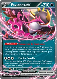 Carte Pokémon Favianos-ex 142 — Héros Transcendants