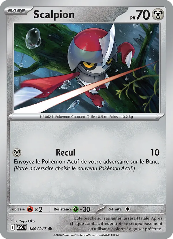 Carte Pokémon Scalpion 146/217 de l'extension Héros Transcendants