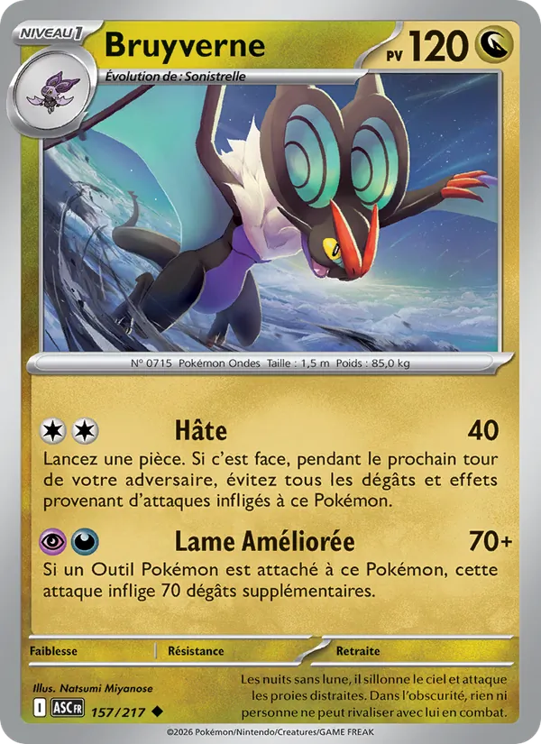 Carte Pokémon Bruyverne 157/217 de l'extension Héros Transcendants