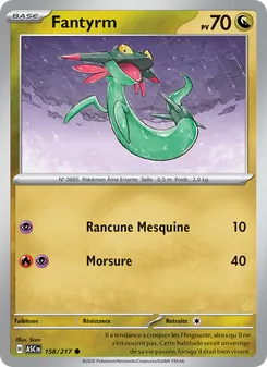 Carte Pokémon Fantyrm 158 — Héros Transcendants