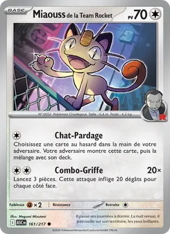Carte Pokémon Miaouss de la Team Rocket 161 — Héros Transcendants