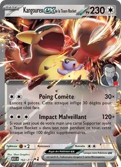 Carte Pokémon Kangourex-ex de la Team Rocket 162 — Héros Transcendants