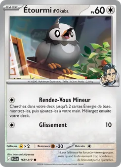 Carte Pokémon Étourmi d'Okuba 168 — Héros Transcendants