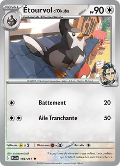 Carte Pokémon Étourvol d'Okuba 169 — Héros Transcendants