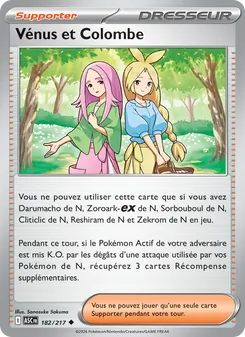 Carte Pokémon Vénus et Colombe 182 — Héros Transcendants