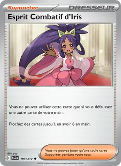 Carte Pokémon Esprit Combatif d'Iris 190 — Héros Transcendants