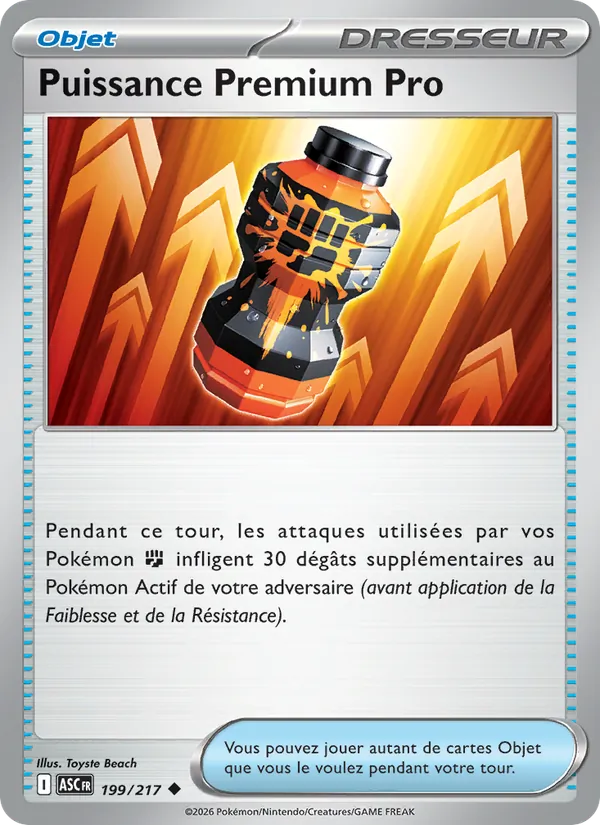 Carte Pokémon Puissance Premium Pro 199/217 de l'extension Héros Transcendants