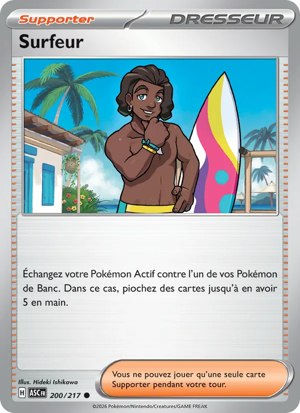 Carte Pokémon Surfeur 200/217 de l'extension Héros Transcendants