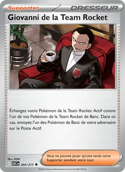Carte Pokémon Giovanni de la Team Rocket 204 — Héros Transcendants