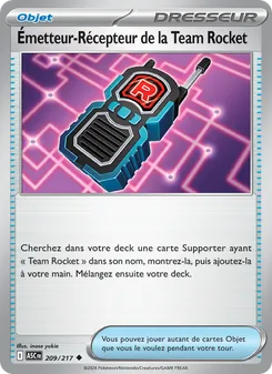 Carte Pokémon Émetteur-Récepteur de la Team Rocket 209 — Héros Transcendants