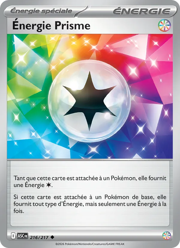 Carte Pokémon Énergie Prisme 216/217 de l'extension Héros Transcendants