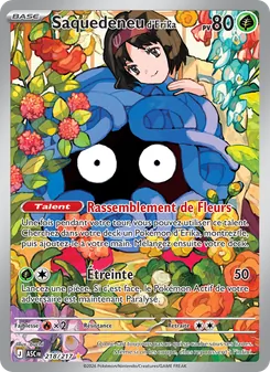 Carte Pokémon Saquedeneu d'Erika 218 — Héros Transcendants