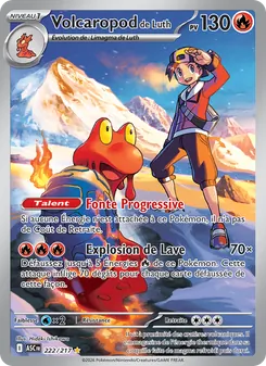 Carte Pokémon Volcaropod de Luth 222 — Héros Transcendants