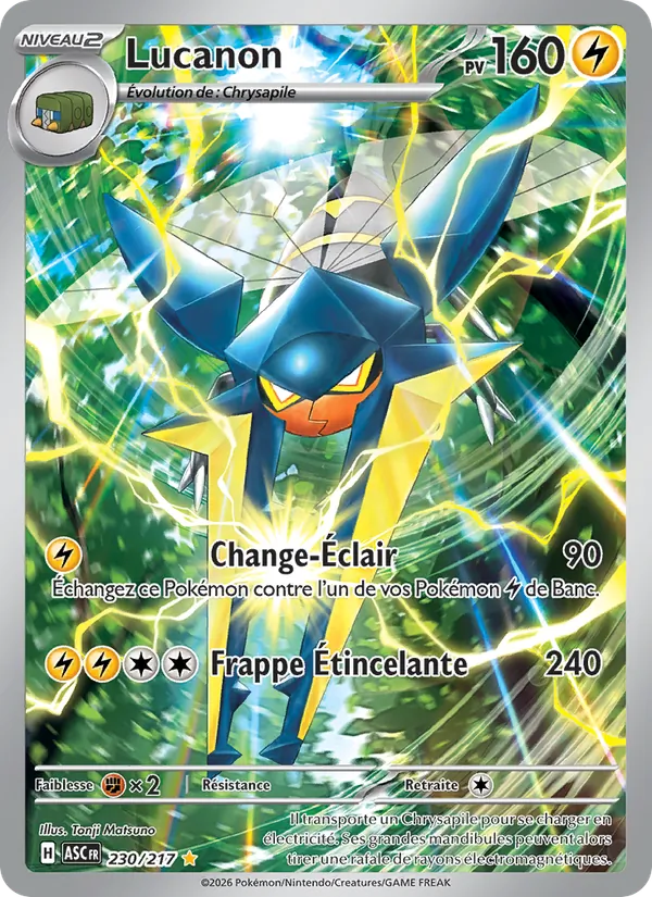 Carte Pokémon Lucanon 230/217 de l'extension Héros Transcendants