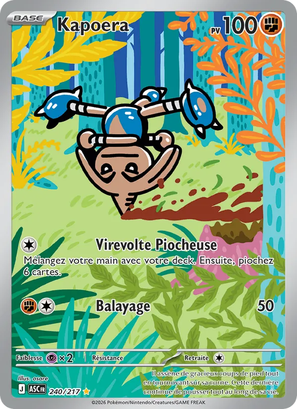 Carte Pokémon Kapoera 240/217 de l'extension Héros Transcendants