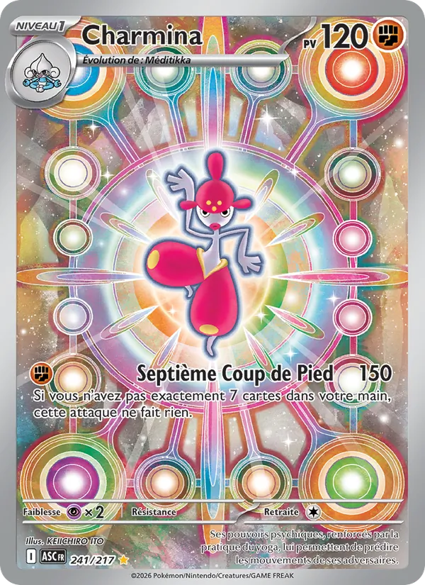 Carte Pokémon Charmina 241/217 de l'extension Héros Transcendants