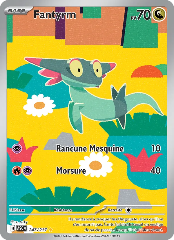 Carte Pokémon Fantyrm 247/217 de l'extension Héros Transcendants