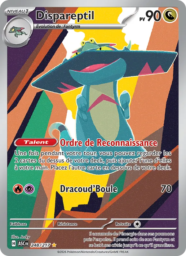 Carte Pokémon Dispareptil 248/217 de l'extension Héros Transcendants