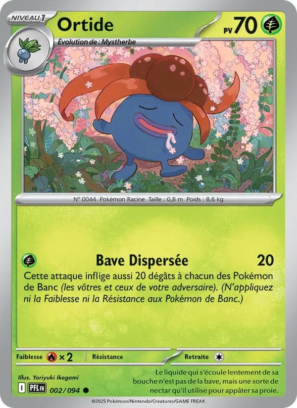 Carte Pokémon Ortide 002/94 de l'extension Flammes Fantasmagoriques