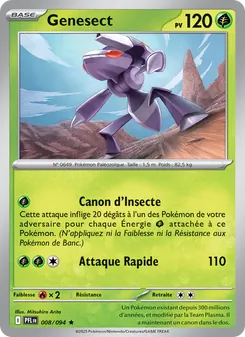 Carte Pokémon Genesect 008 — Flammes Fantasmagoriques