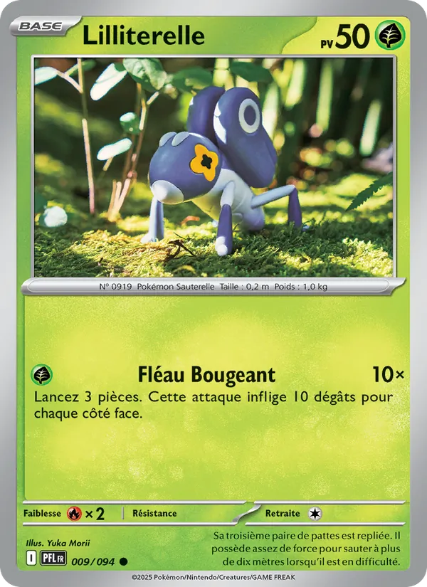 Carte Pokémon Lilliterelle 009/94 de l'extension Flammes Fantasmagoriques