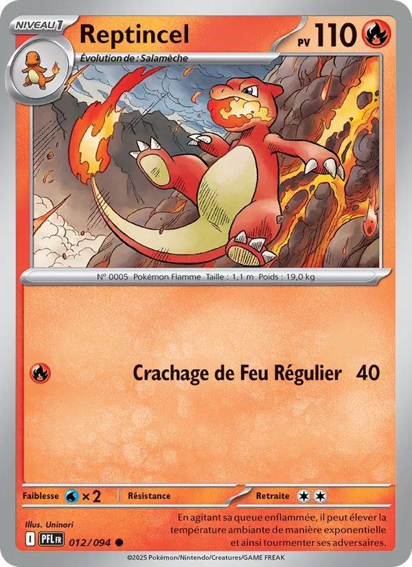 Carte Pokémon Reptincel 012/94 de l'extension Flammes Fantasmagoriques