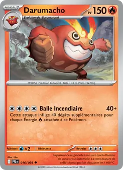 Carte Pokémon Darumacho 016 — Flammes Fantasmagoriques