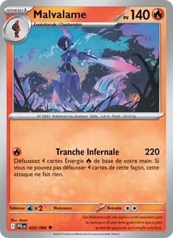 Carte Pokémon Malvalame 020 — Flammes Fantasmagoriques