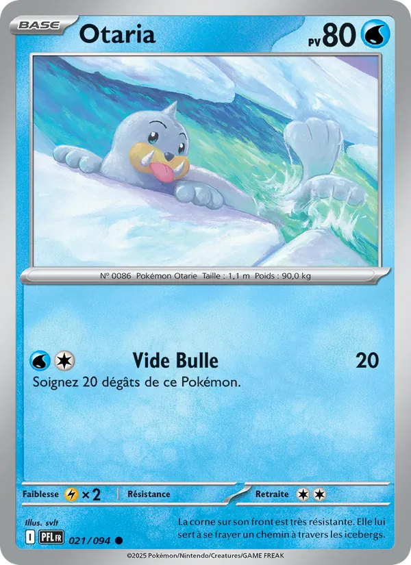 Carte Pokémon Otaria 021/94 de l'extension Flammes Fantasmagoriques