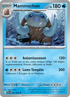 Carte Pokémon Mammochon 025 — Flammes Fantasmagoriques