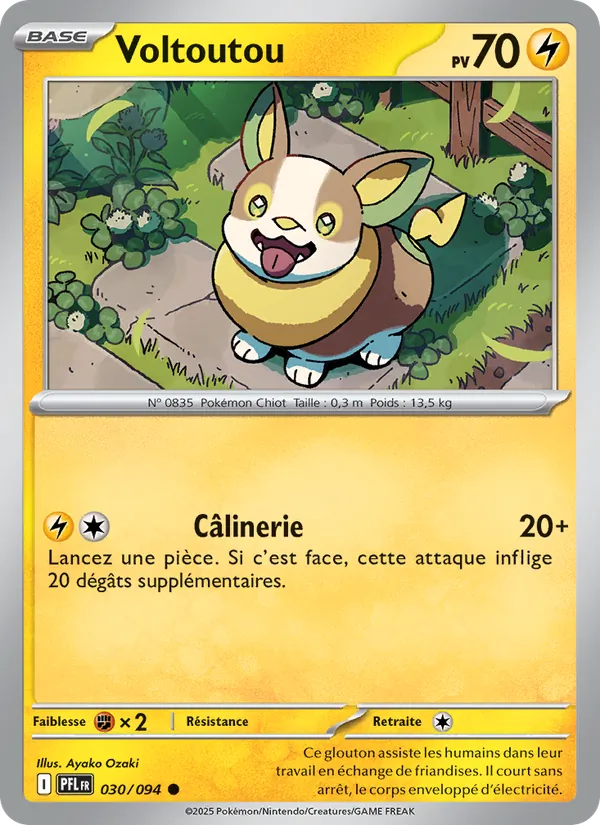 Carte Pokémon Voltoutou 030/94 de l'extension Flammes Fantasmagoriques