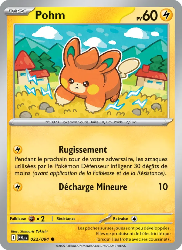 Carte Pokémon Pohm 032/94 de l'extension Flammes Fantasmagoriques