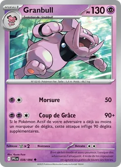 Carte Pokémon Granbull 038 — Flammes Fantasmagoriques