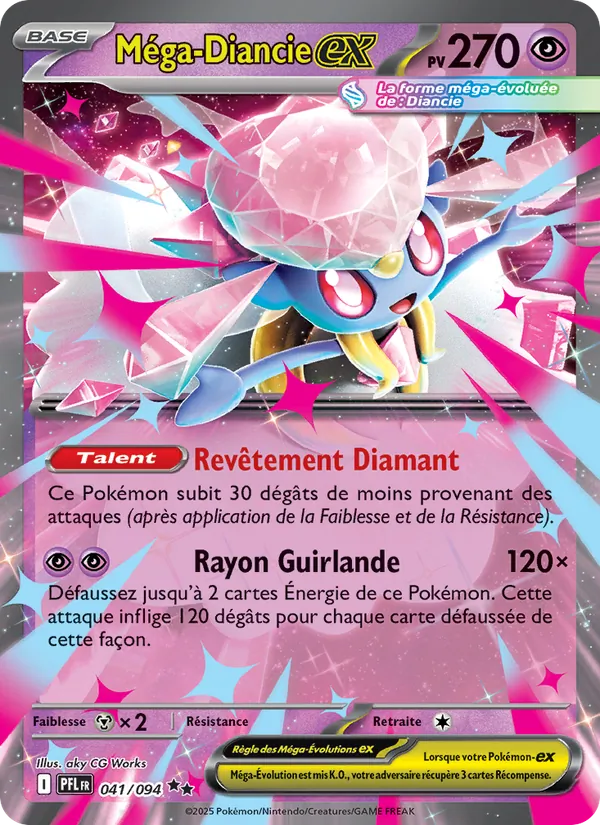 Carte Pokémon Méga-Diancie-ex 041/94 de l'extension Flammes Fantasmagoriques