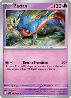 Carte Pokémon Zacian 045