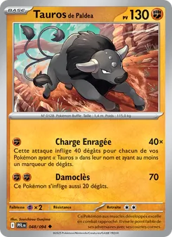 Carte Pokémon Tauros de Paldea 048