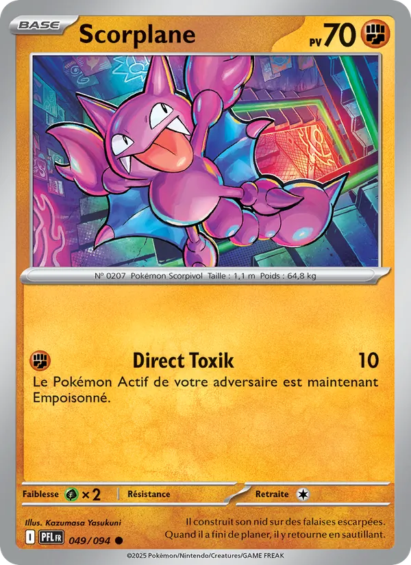 Carte Pokémon Scorplane 049/94 de l'extension Flammes Fantasmagoriques