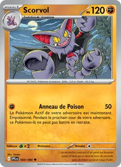 Carte Pokémon Scorvol 050 — Flammes Fantasmagoriques