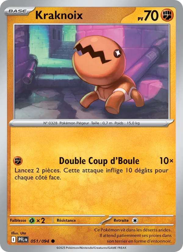 Carte Pokémon Kraknoix 051/94 de l'extension Flammes Fantasmagoriques