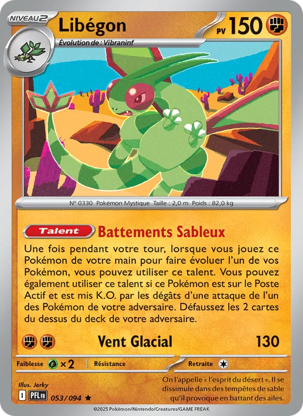 Carte Pokémon Libégon 053/94 de l'extension Flammes Fantasmagoriques