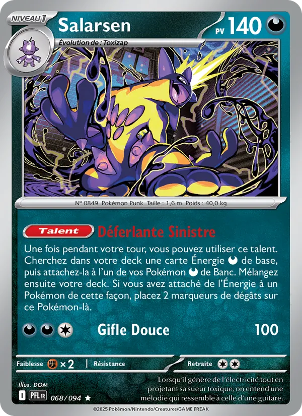Carte Pokémon Salarsen 068/94 de l'extension Flammes Fantasmagoriques