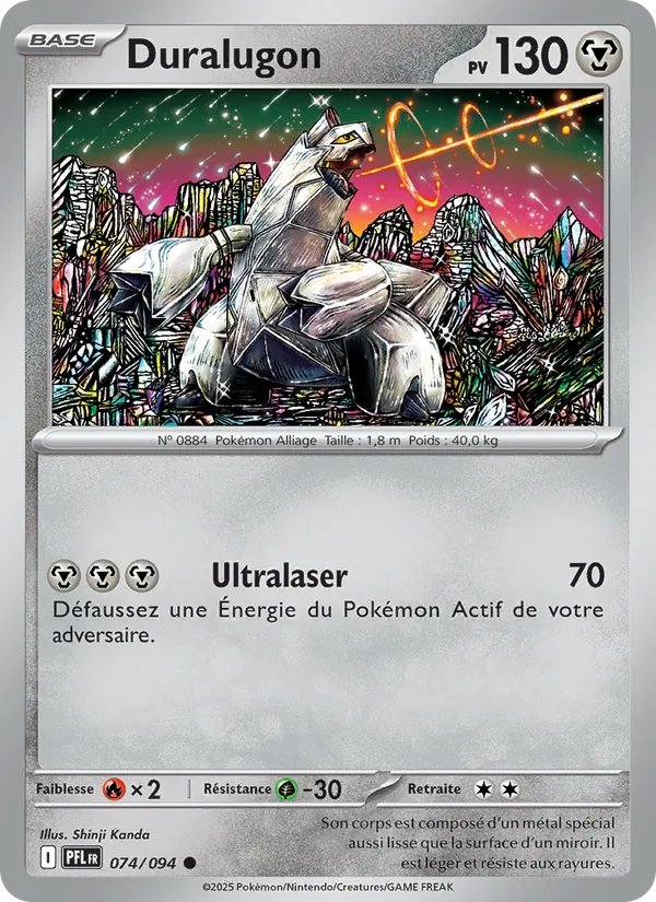 Carte Pokémon Duralugon 074/94 de l'extension Flammes Fantasmagoriques