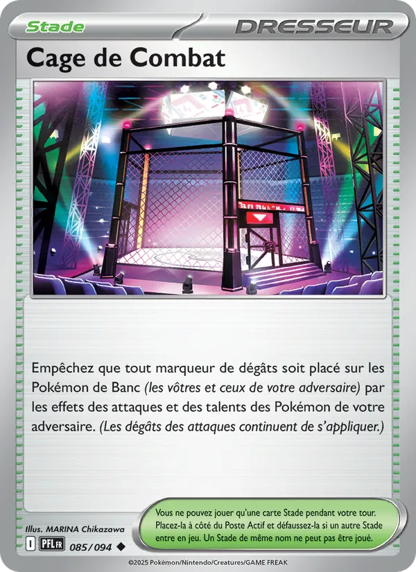 Carte Pokémon Cage de Combat 085/94 de l'extension Flammes Fantasmagoriques