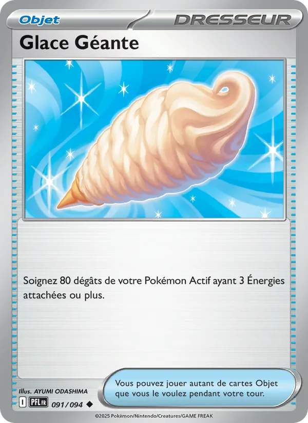 Carte Pokémon Glace Géante 091/94 de l'extension Flammes Fantasmagoriques