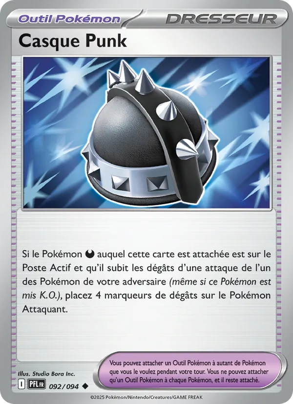 Carte Pokémon Casque Punk 092/94 de l'extension Flammes Fantasmagoriques